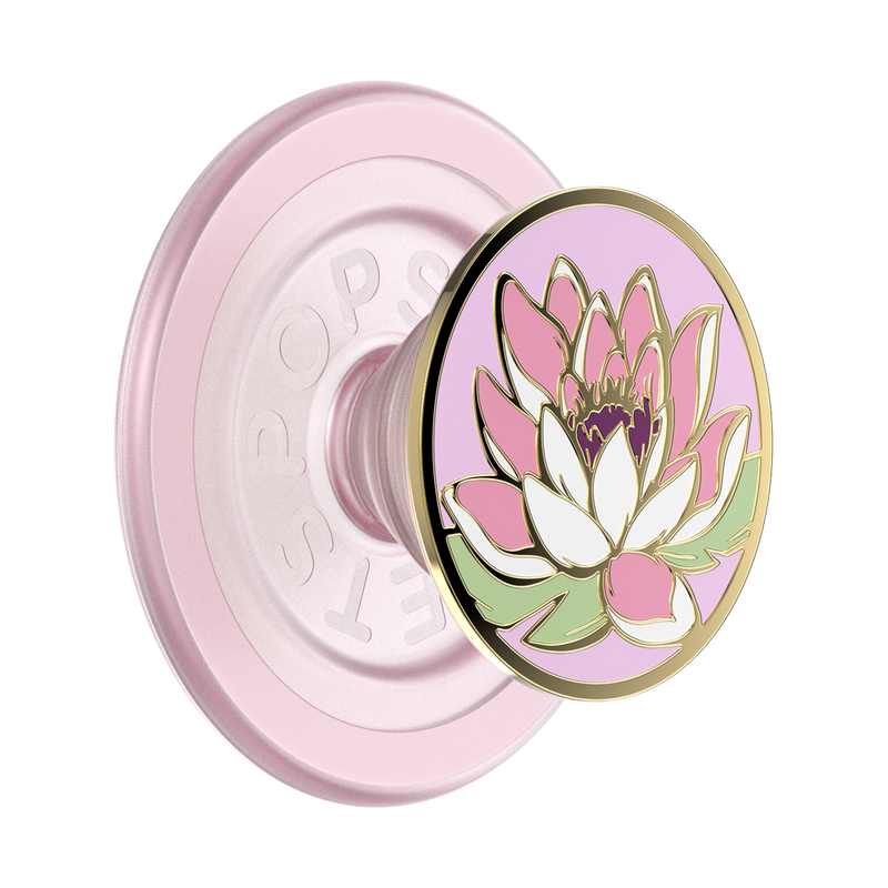 Enamel Water Lily - PopGrip for MagSafe - Round