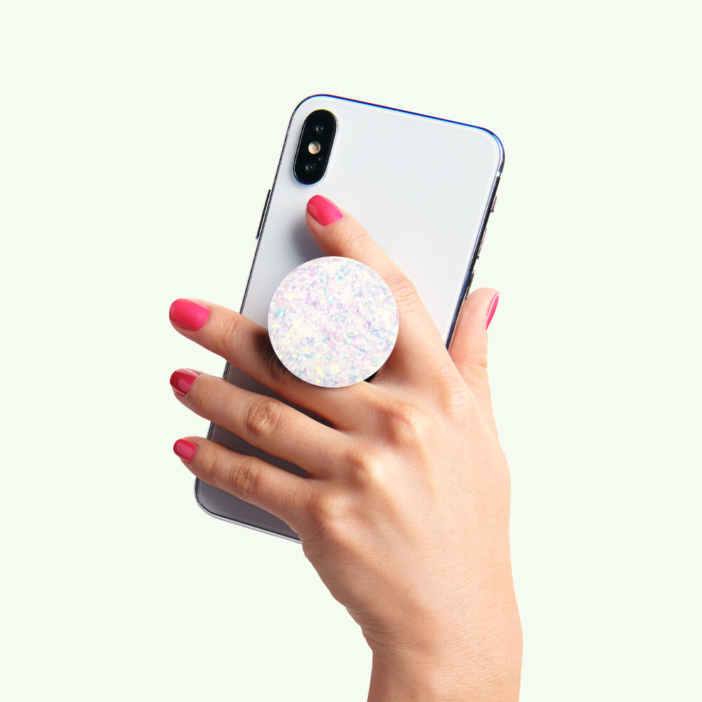 Iridescent Confetti White Phone Grip PopSockets UK