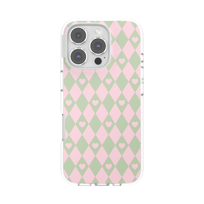Harlequin Hearts Pink — iPhone 16 Pro for MagSafe