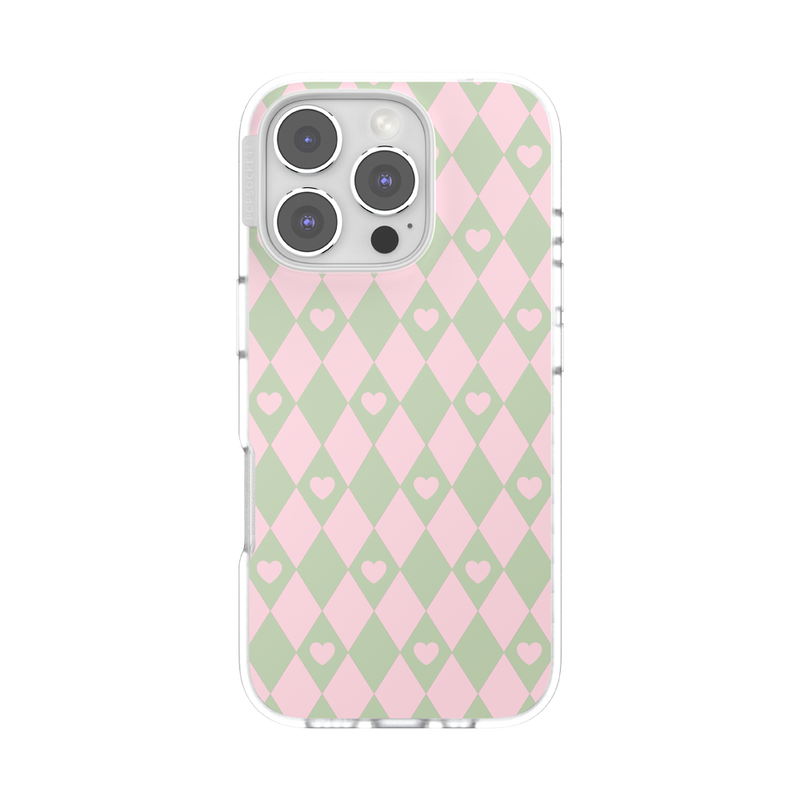Harlequin Hearts Pink — iPhone 16 Pro MagSafe Case image number 0