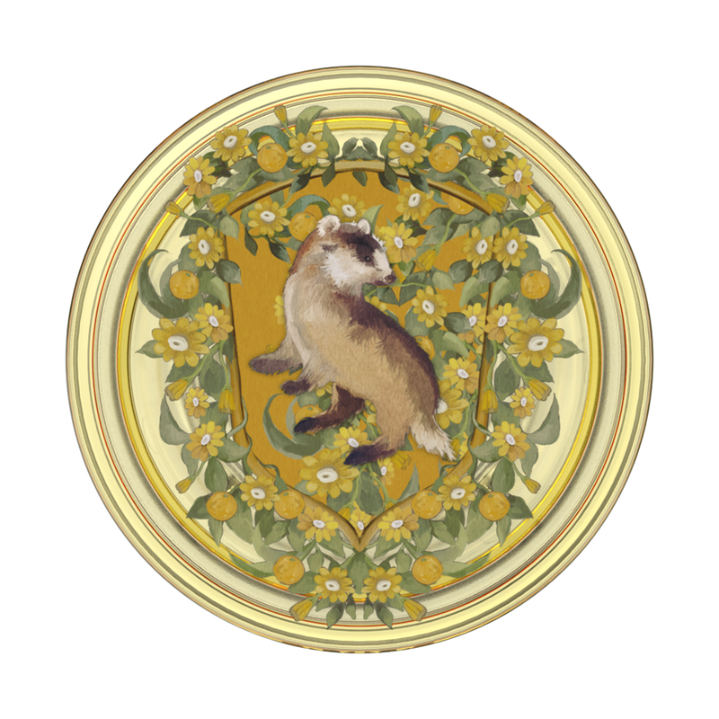 Hufflepuff Floral Crest — Adhesive PopGrip image number 1