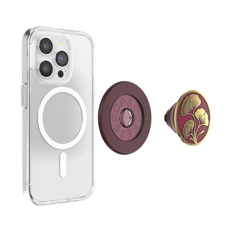 Enamel Ginkgo Oxblood — PopGrip for MagSafe image number 5