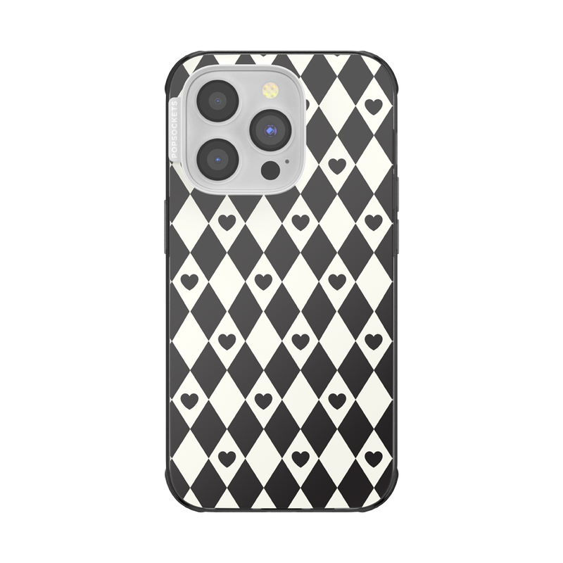 Harlequin Hearts Black — iPhone 14 Pro MagSafe Case image number 0