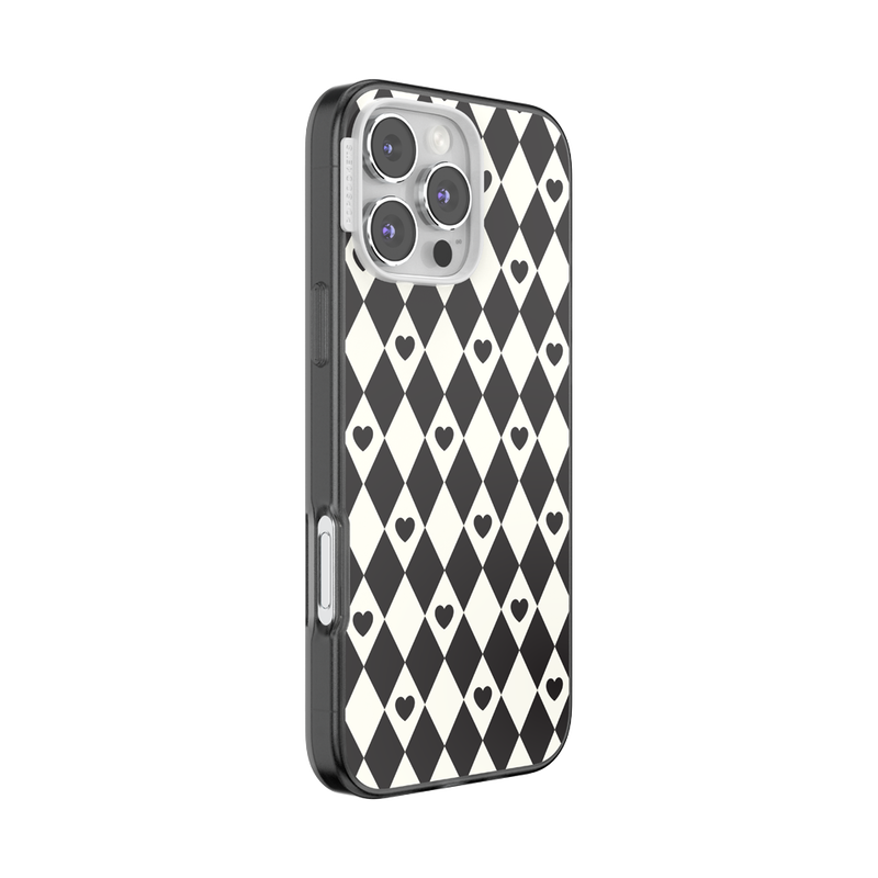 Harlequin Hearts Black — iPhone 16 Pro Max MagSafe Case image number 1