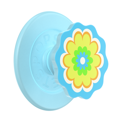 Molded Flower Kaleidoscope Blue — MagSafe PopGrip