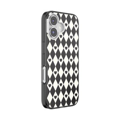 Secondary image for hover Harlequin Hearts Black — iPhone 16 for MagSafe