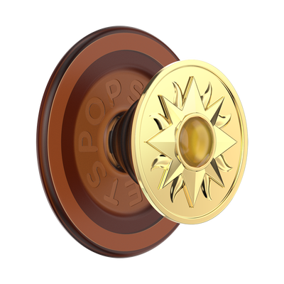 Enamel Sun Jewel Amber — PopGrip for MagSafe