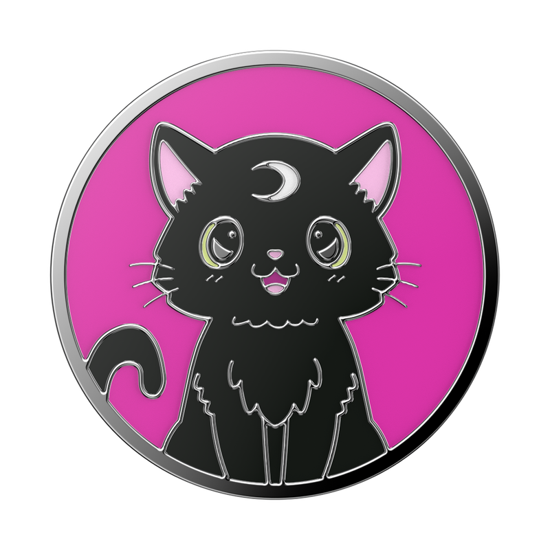Enamel Black Cat Magic — Adhesive PopGrip image number 1