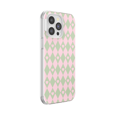 Secondary image for hover Harlequin Hearts Pink — iPhone 14 Pro Max for MagSafe