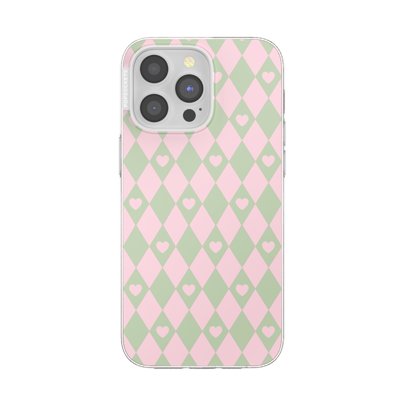 Harlequin Hearts Pink — iPhone 15 Pro Max MagSafe Case image number 0