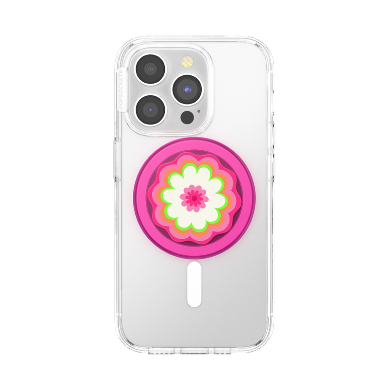 Molded Flower Kaleidoscope Pink — MagSafe PopGrip image number 3