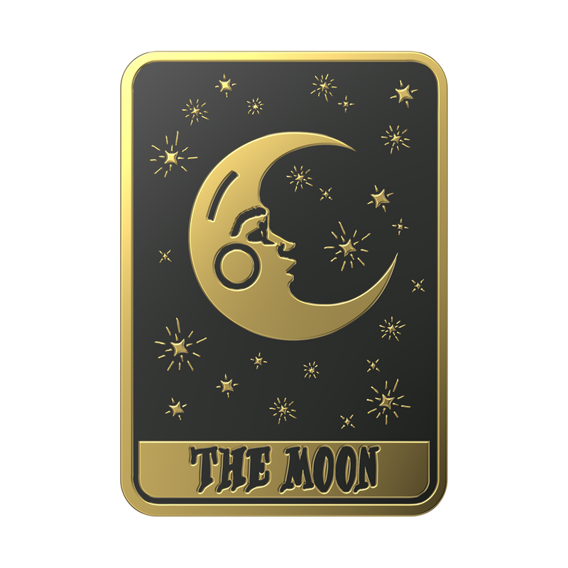 Enamel Tarot Card Moon — Adhesive PopGrip image number 0
