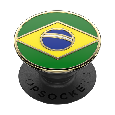 Enamel Brazilian Flag — Adhesive PopGrip
