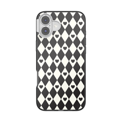 Harlequin Hearts Black — iPhone 16 Plus for MagSafe