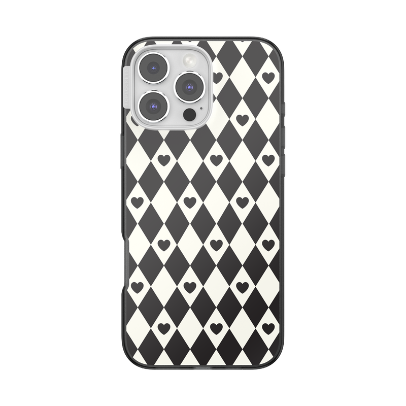 Harlequin Hearts Black — iPhone 16 Pro Max MagSafe Case image number 0