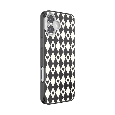 Secondary image for hover Harlequin Hearts Black — iPhone 16 Plus for MagSafe