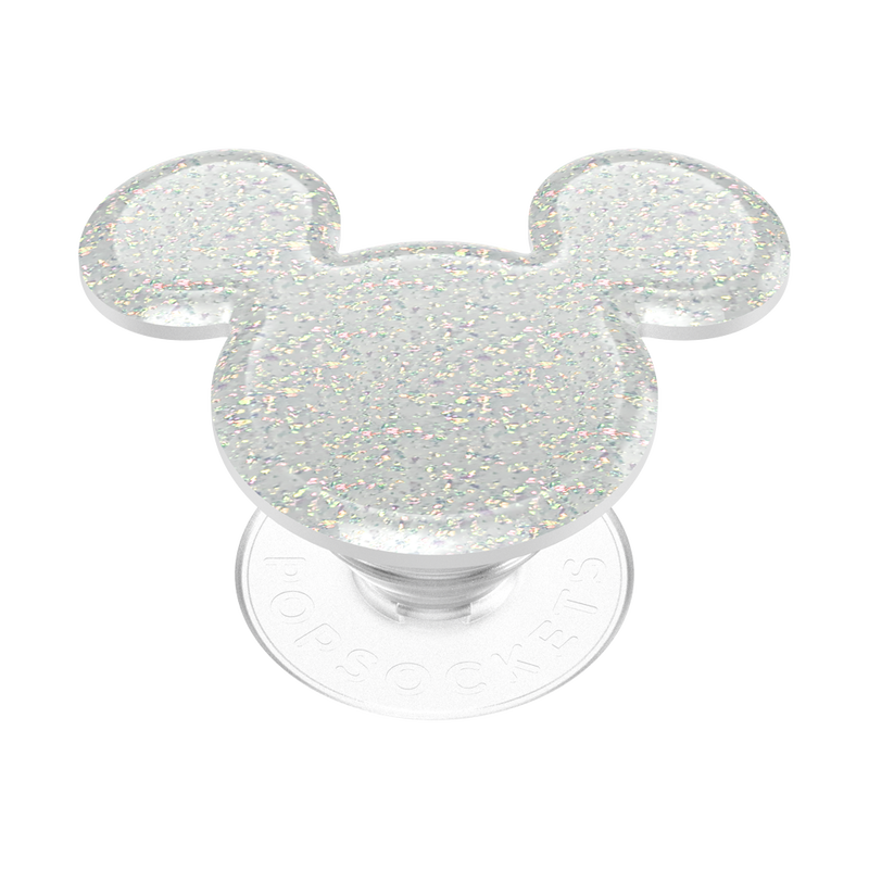 Earridescent White Glitter Mickey Mouse — Adhesive PopGrip image number 0