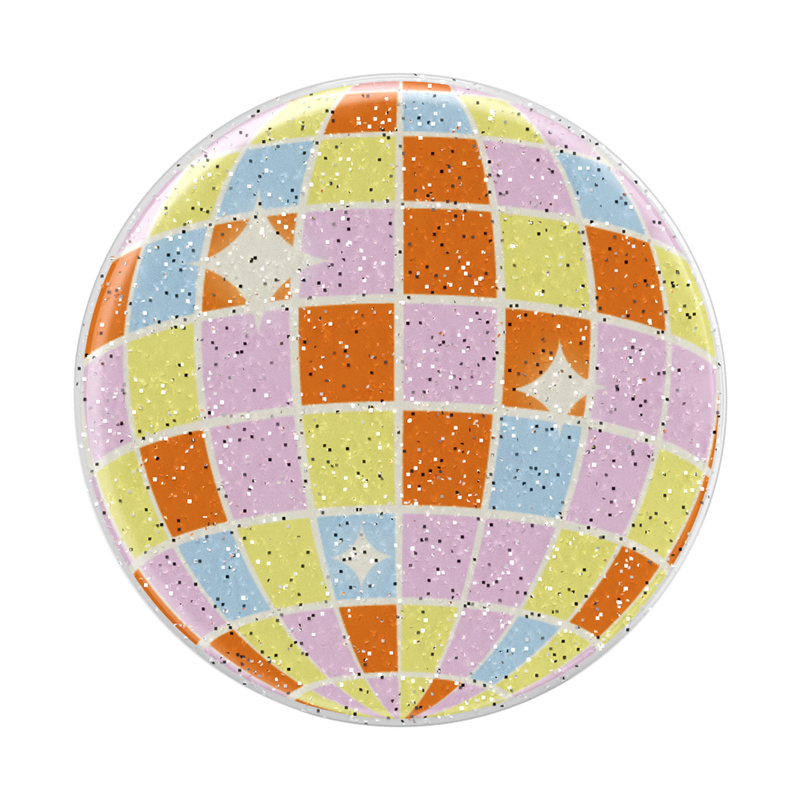 Glitter Retro Disco — Adhesive PopGrip image number 1