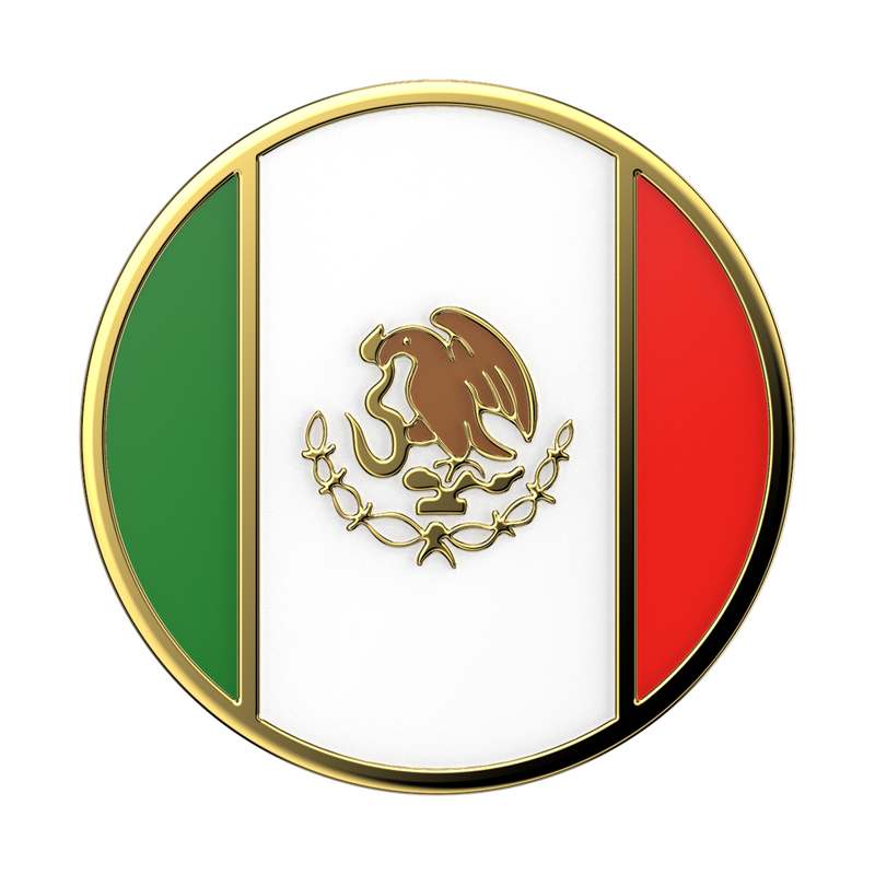 Enamel Mexican Flag — Adhesive PopGrip image number 1