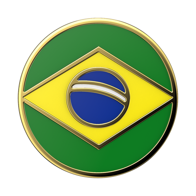 Secondary image for hover Enamel Brazilian Flag — Adhesive PopGrip