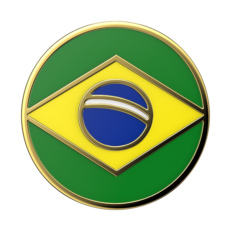 Enamel Brazilian Flag