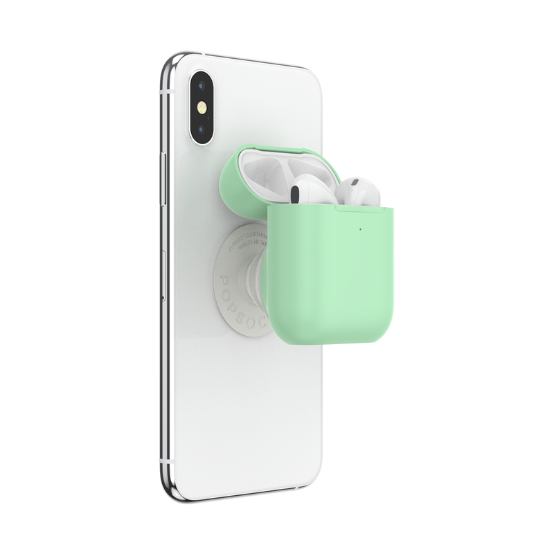 Phone case that holds airpods top