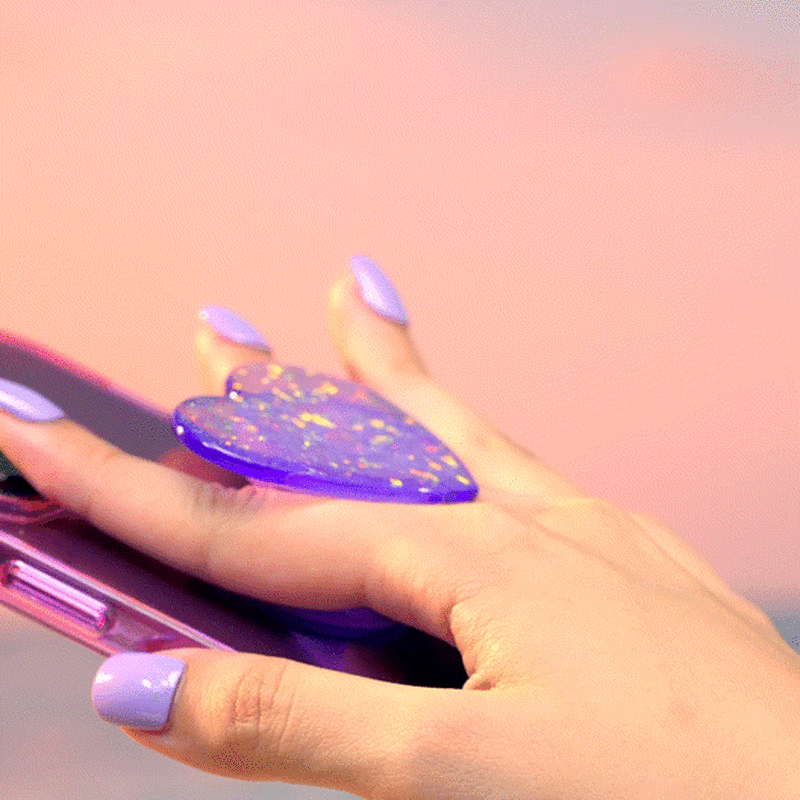 Iridescent Confetti Dreamy Heart — Adhesive PopGrip image number 2