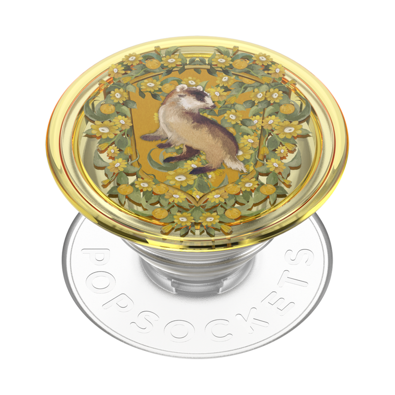 Hufflepuff Floral Crest — Adhesive PopGrip image number 0