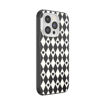 Secondary image for hover Harlequin Hearts Black — iPhone 14 Pro for MagSafe