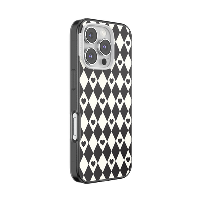 Secondary image for hover Harlequin Hearts Black — iPhone 16 Pro for MagSafe