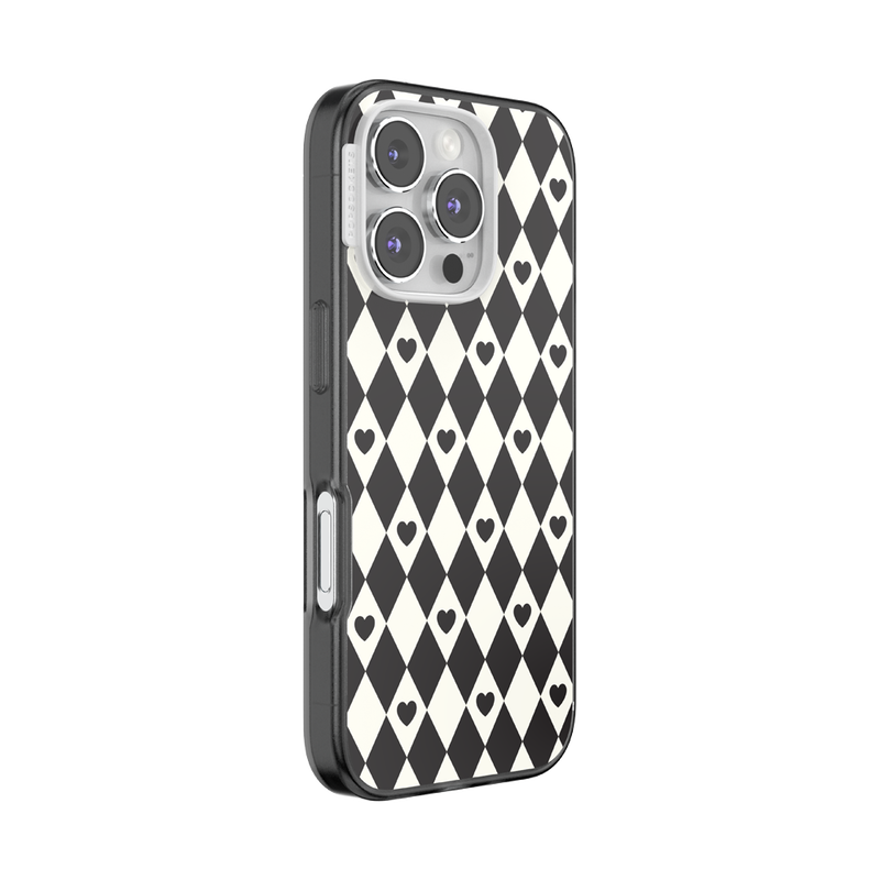 Harlequin Hearts Black — iPhone 16 Pro MagSafe Case image number 1