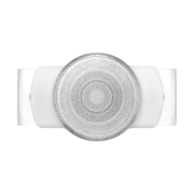 PopGrip Slide Stretch Clear Glitter Silver
