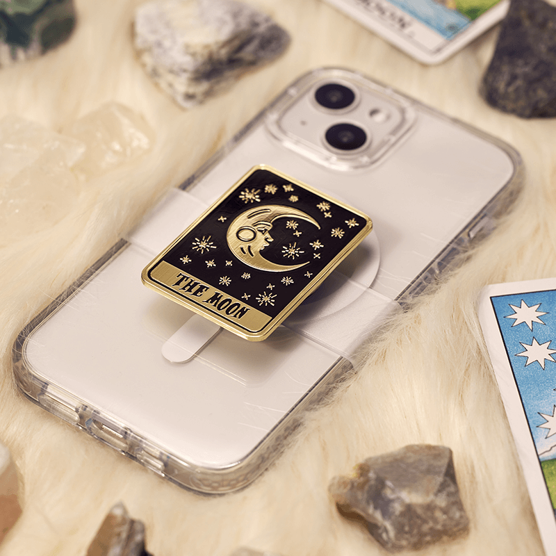 Enamel Tarot Card Moon — Adhesive PopGrip image number 3