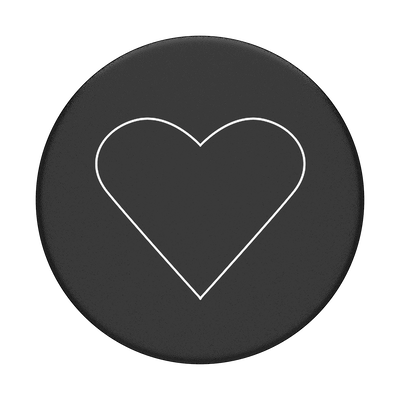 White Heart Black — Adhesive PopGrip