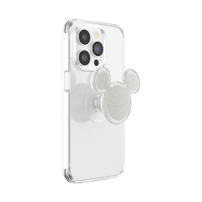 Earridescent White Glitter Mickey Mouse — Adhesive PopGrip image number 5