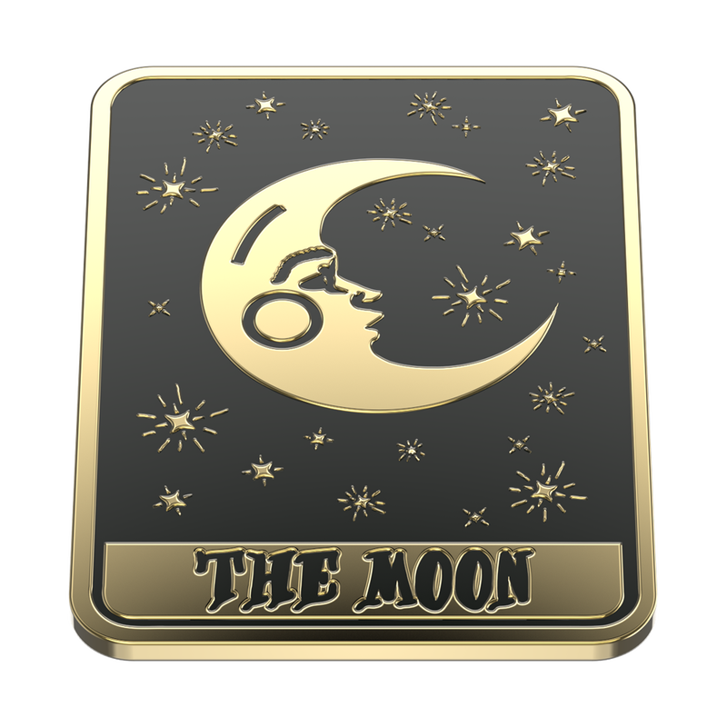 Enamel Tarot Card Moon — Adhesive PopGrip image number 2