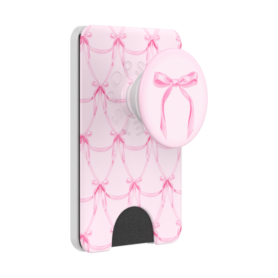 Satin Bow Blush — PopWallet+ for MagSafe