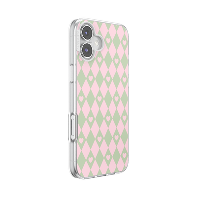 Secondary image for hover Harlequin Hearts Pink — iPhone 16 Plus for MagSafe